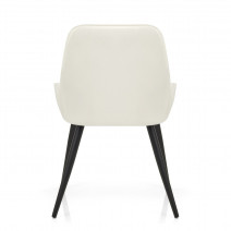 Silla Polipiel Metal - Mustang Crema