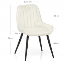 Silla Polipiel Metal - Mustang Crema