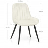 Silla Polipiel Metal - Mustang Crema