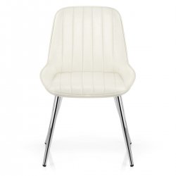 Silla Polipiel Cromo - Mustang Marrón