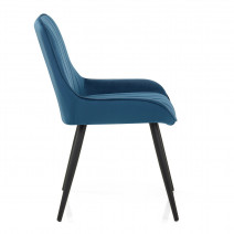 Silla Terciopelo Metal - Mustang Azul Oscuro