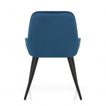 Silla Terciopelo Metal - Mustang Azul Oscuro
