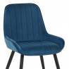 Silla Terciopelo Metal - Mustang Azul Oscuro