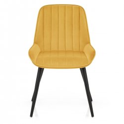 Silla Terciopelo Metal - Mustang Azul Oscuro