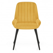 Silla Terciopelo Metal - Mustang Amarillo