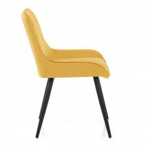 Silla Terciopelo Metal - Mustang Amarillo