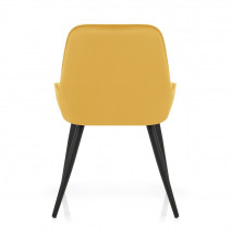 Silla Terciopelo Metal - Mustang Amarillo