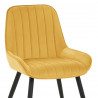 Silla Terciopelo Metal - Mustang Amarillo