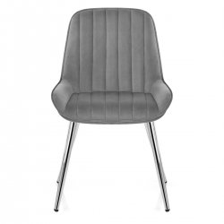 Silla Terciopelo Cromo - Mustang Amarillo