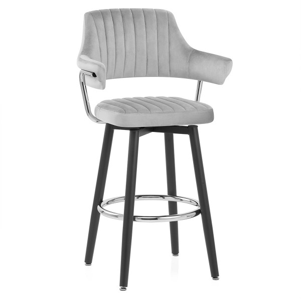 Taburete Terciopelo - Emily - Gris Taburete Terciopelo - Emily - Gris