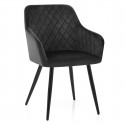 Silla Comedor Terciopelo - Chevy Negro