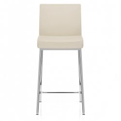 Taburete Polipiel Cromo - Pacino Negro