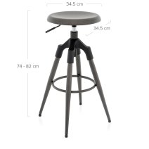 Onyx Bar Stool Gunmetal