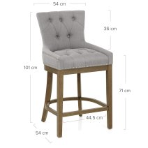 Taburete Madera Tela - Knightsbridge