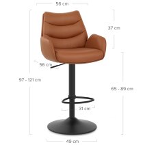 Taburete Cuero Auténtico - Madrid