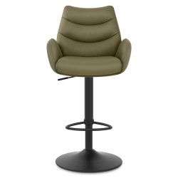 Taburete Cuero Auténtico -...