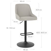 Taburete Cuero Auténtico - Canberra