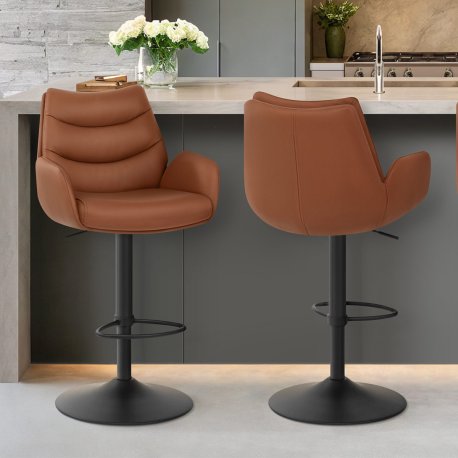 Taburete Cuero Auténtico - Madrid