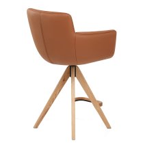 Taburete Cuero Madera - Rome