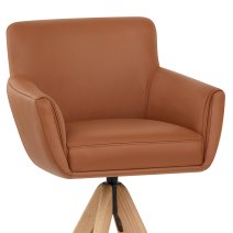 Taburete Cuero Madera - Rome