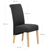 Silla Tela Roble - Carlo Gris