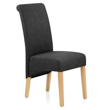 Silla Tela Roble - Carlo Gris