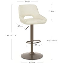 Taburete Cuero Sintético Anticado - Paris