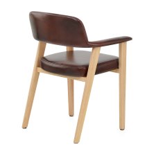 Silla Cuero Auténtico Madera - Elba