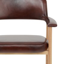 Silla Cuero Auténtico Madera - Elba