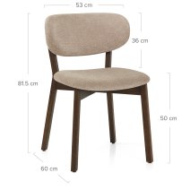 Silla Tela Roble Oscuro - Maya