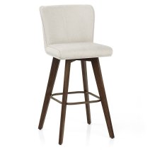 Taburete Tela Roble Oscuro - Aldo