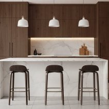 Taburete Madera Oscura - Curve