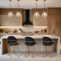 Taburete Madera Tela  - Odessa