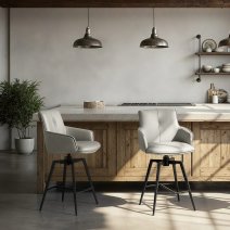 Taburete Cuero Auténtico - Camden